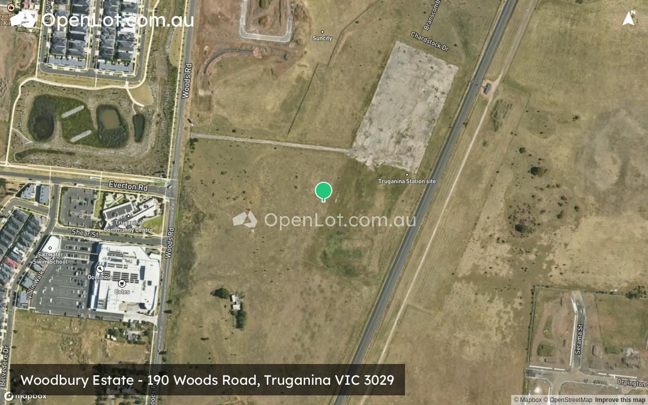 Satellite image for Woodbury Estate - 190 Woods Road, Truganina VIC 3029