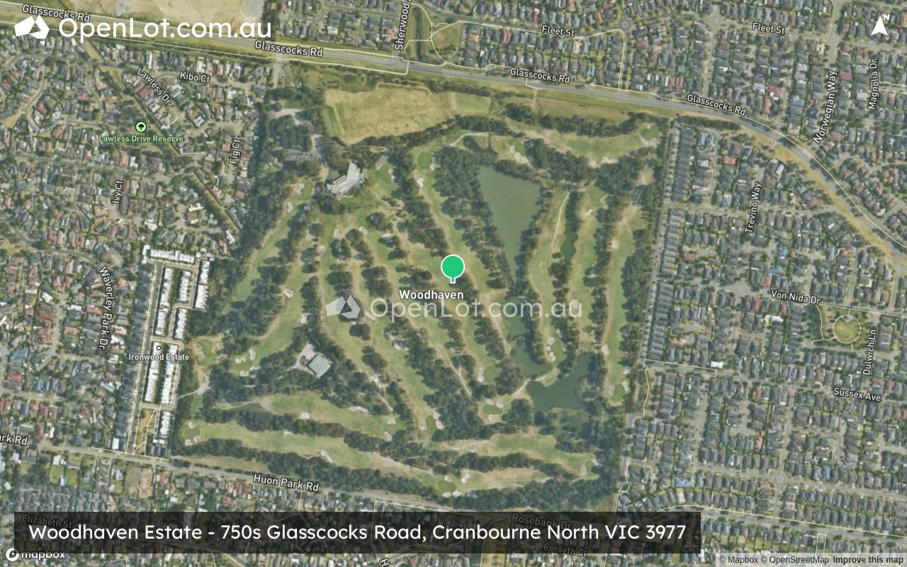 Satellite image for Woodhaven Estate - 750s Glasscocks Road, Cranbourne North VIC 3977