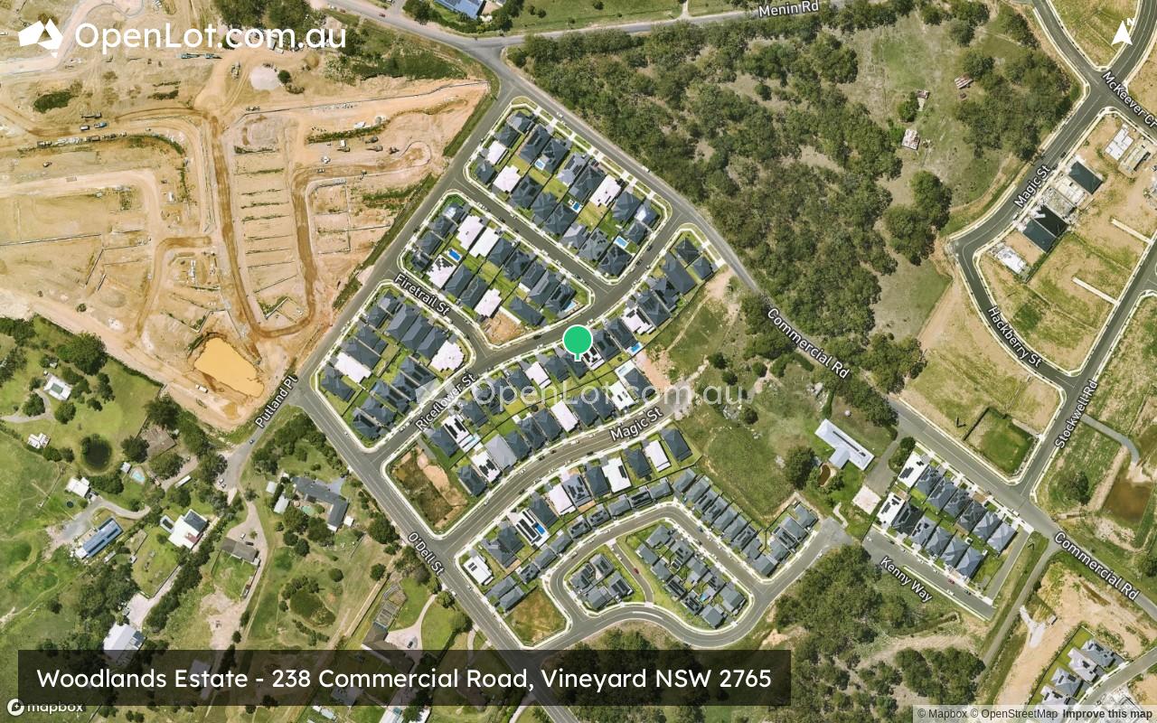 Satellite image for Woodlands Estate - 238 Commercial Road, Vineyard NSW 2765