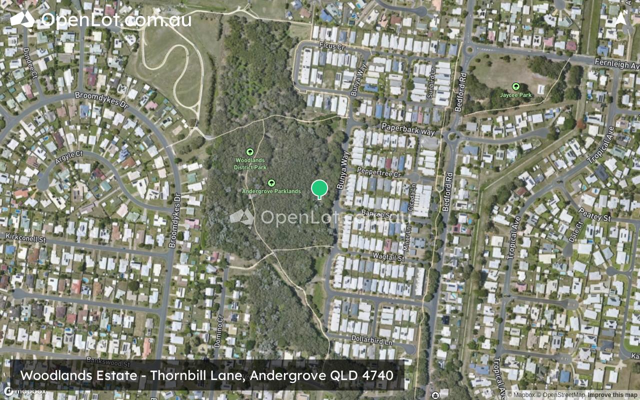 Satellite image for Woodlands Estate - Thornbill Lane, Andergrove QLD 4740