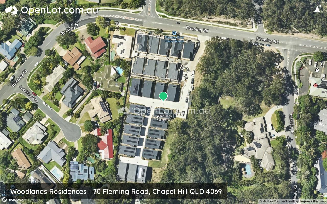 Satellite image for Woodlands Residences - 70 Fleming Road, Chapel Hill QLD 4069