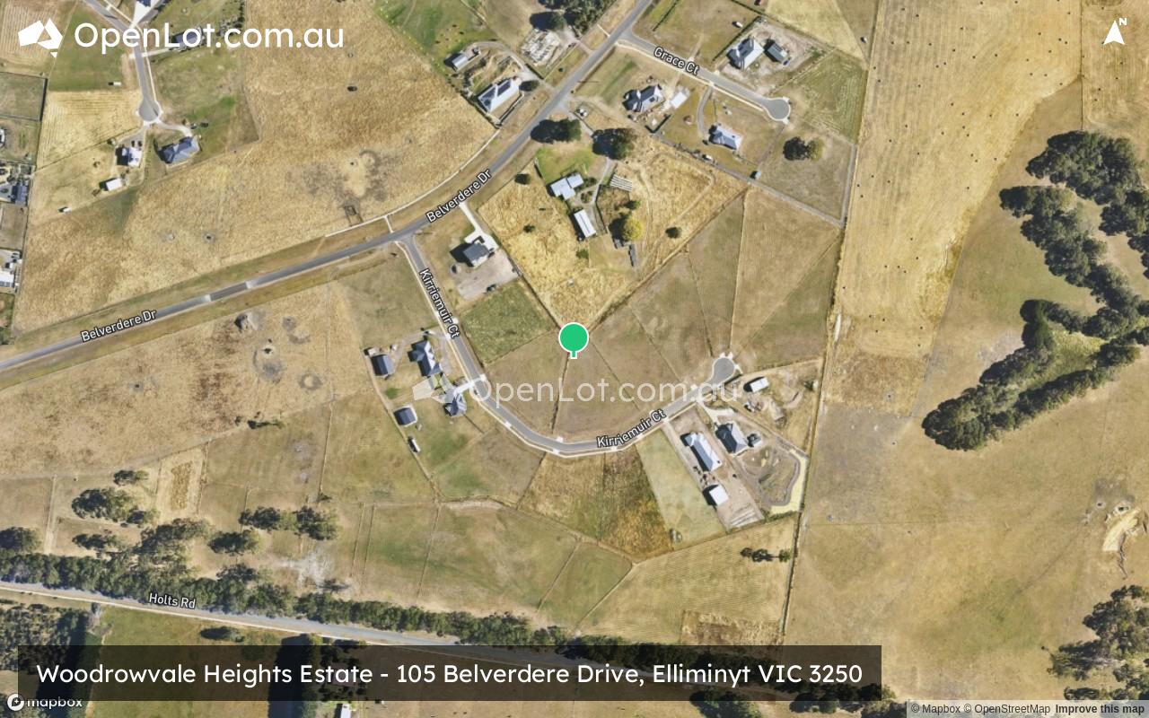 Satellite image for Woodrowvale Heights Estate - 105 Belverdere Drive, Elliminyt VIC 3250