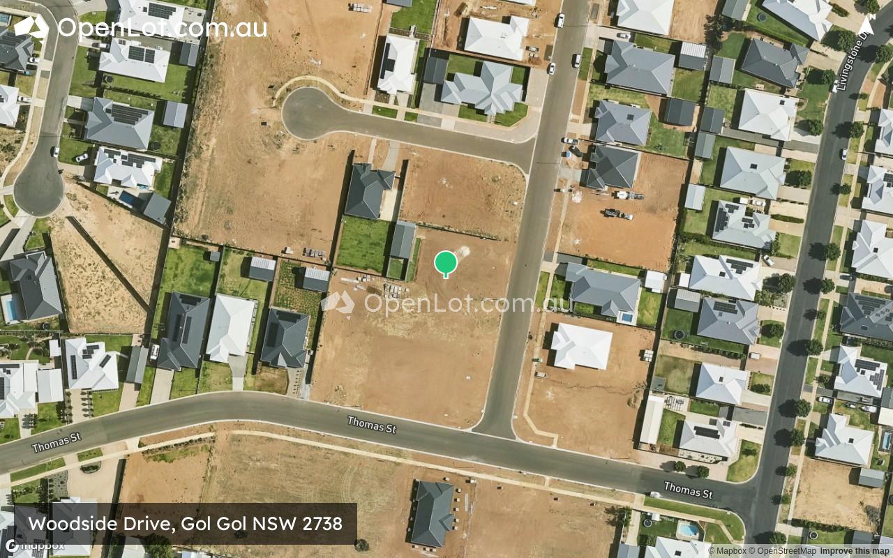 Satellite image for Woodside Drive, Gol Gol NSW 2738