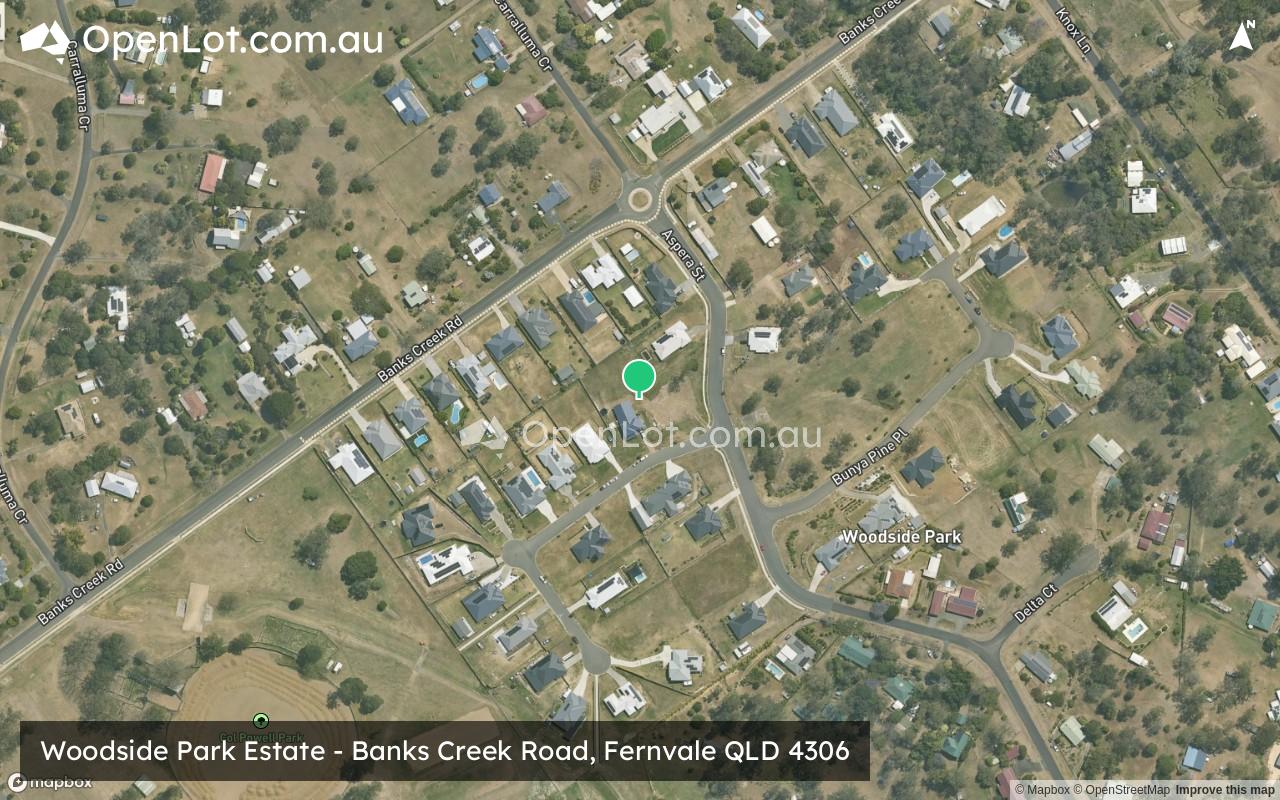 Satellite image for Woodside Park Estate - Banks Creek Road, Fernvale QLD 4306