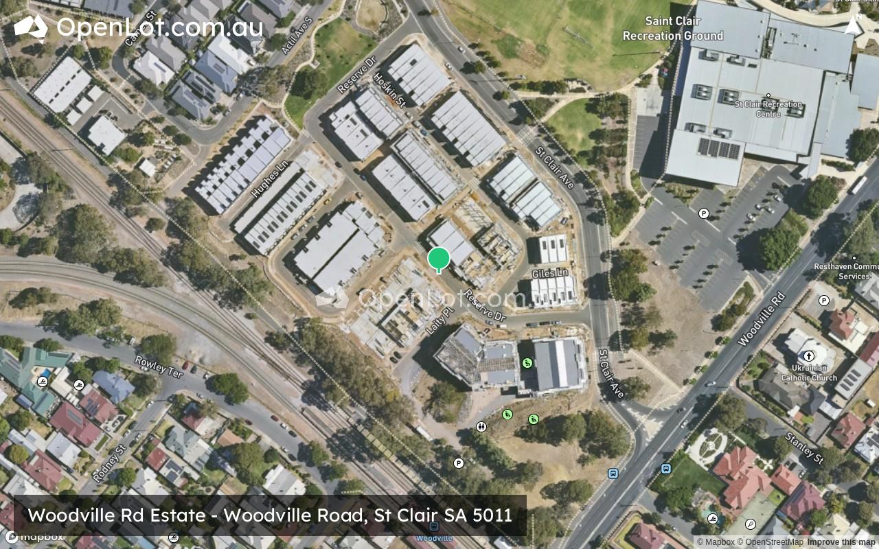 Satellite image for Woodville Rd Estate - Woodville Road, St Clair SA 5011
