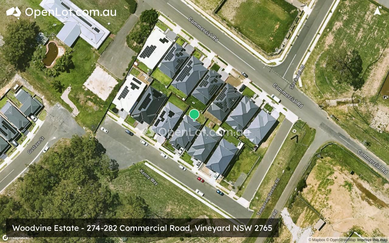 Satellite image for Woodvine Estate - 274-282 Commercial Road, Vineyard NSW 2765