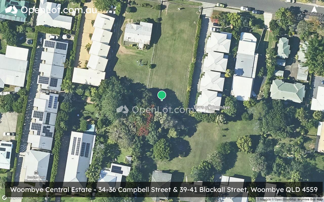 Satellite image for Woombye Central Estate - 34-36 Campbell Street & 39-41 Blackall Street, Woombye QLD 4559