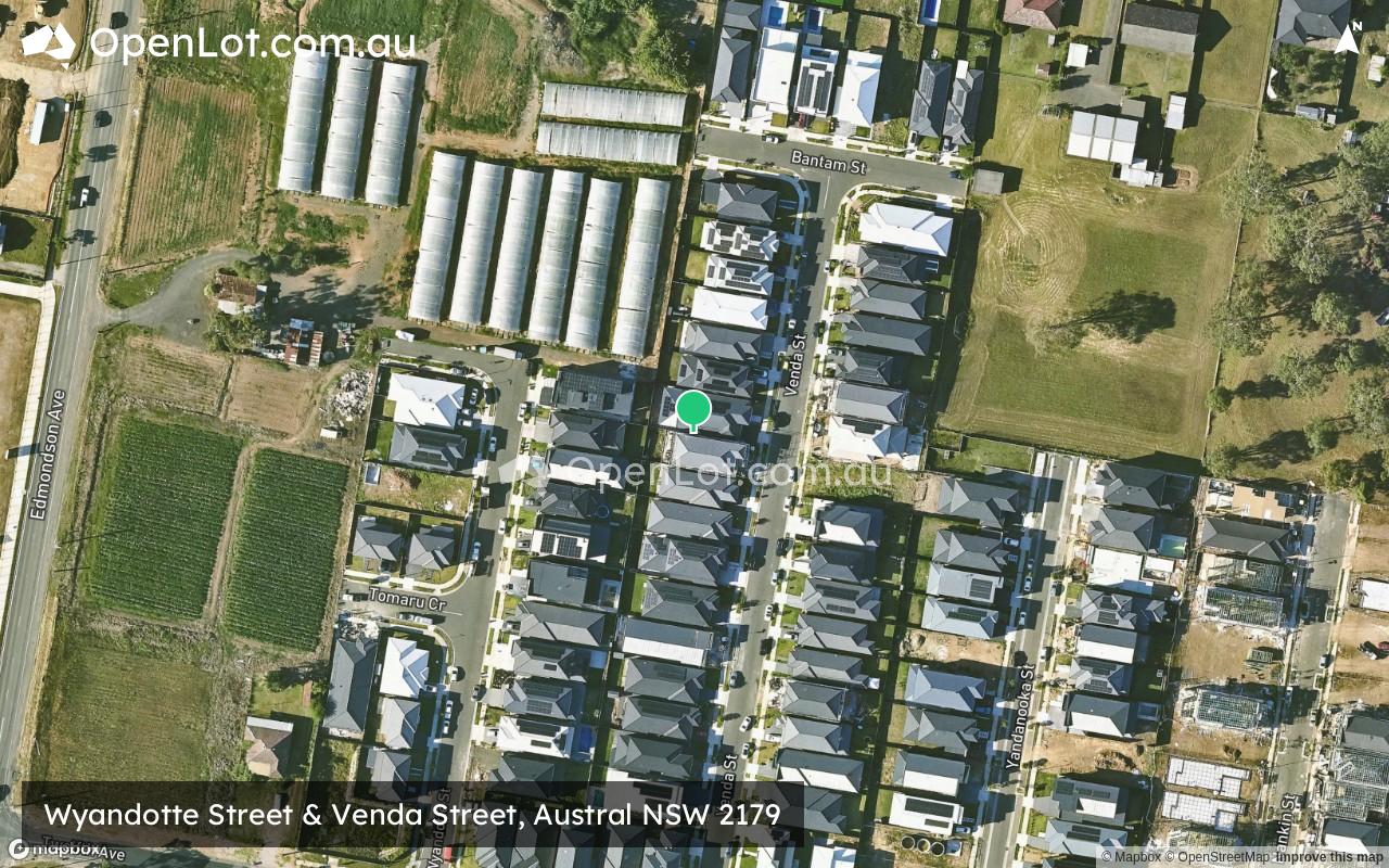 Satellite image for Wyandotte Street & Venda Street, Austral NSW 2179