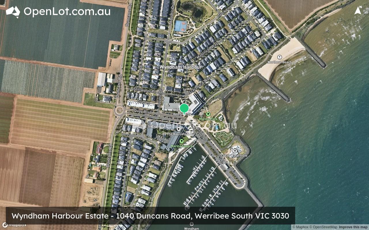 Satellite image for Wyndham Harbour Estate - 1040 Duncans Road, Werribee South VIC 3030