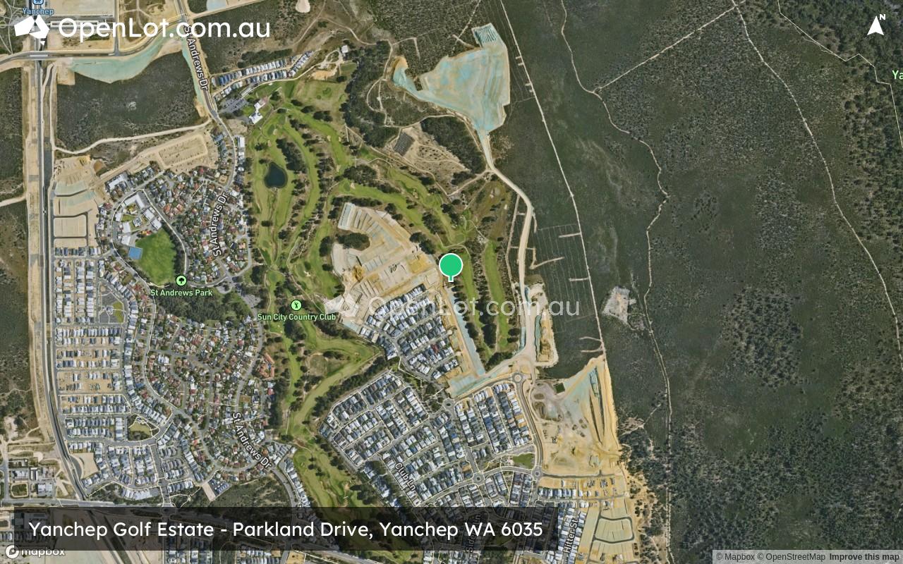 Satellite image for Yanchep Golf Estate - Parkland Drive, Yanchep WA 6035