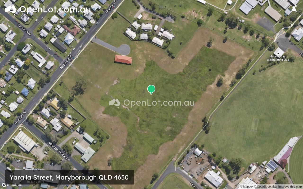 Satellite image for Yaralla Street, Maryborough QLD 4650