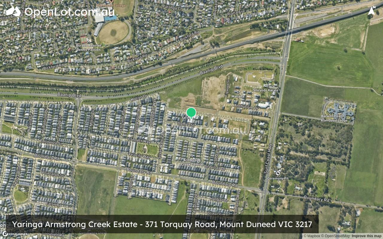 Satellite image for Yaringa Armstrong Creek Estate - 371 Torquay Road, Mount Duneed VIC 3217