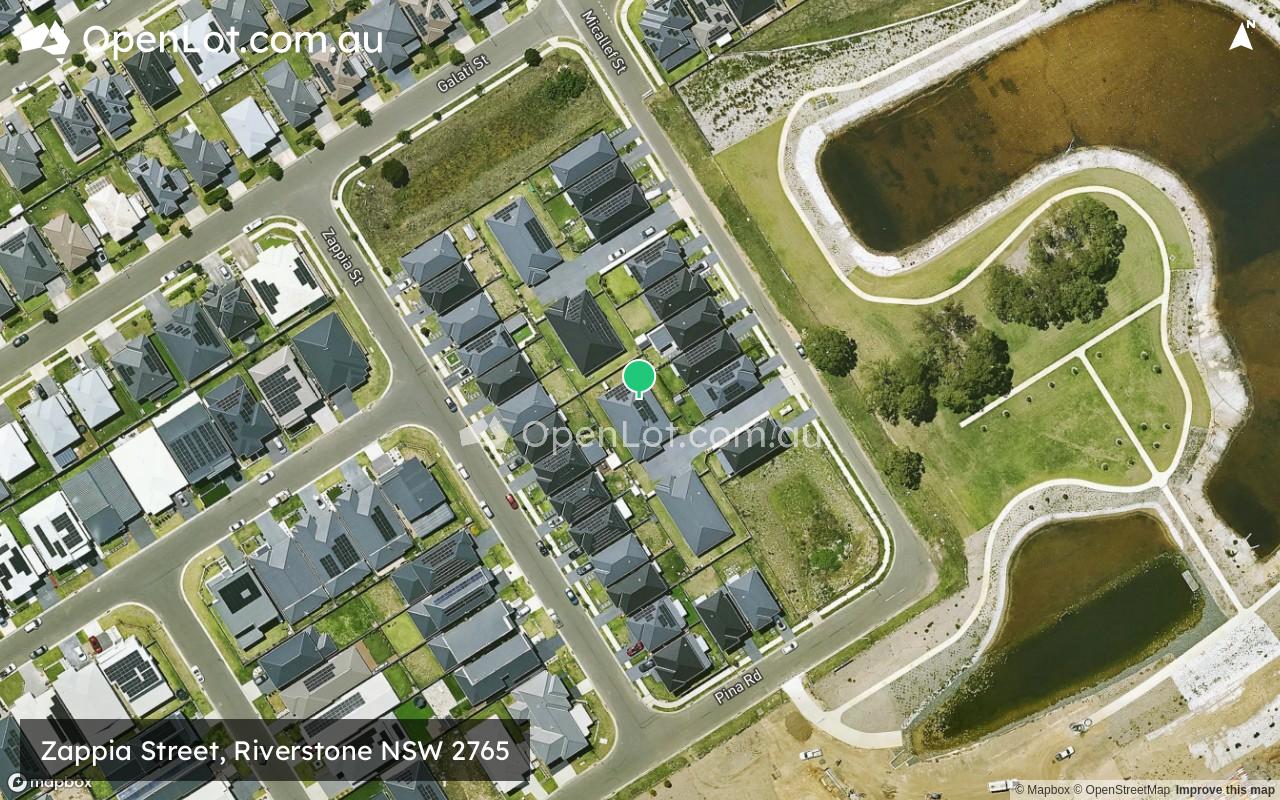 Satellite image for Zappia Street, Riverstone NSW 2765