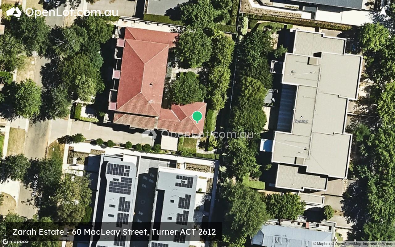 Satellite image for Zarah Estate - 60 MacLeay Street, Turner ACT 2612