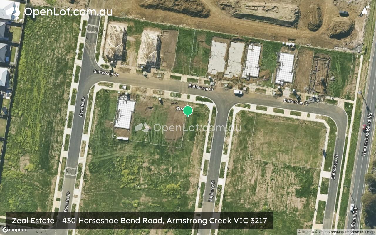 Satellite image for Zeal Estate - 430 Horseshoe Bend Road, Armstrong Creek VIC 3217