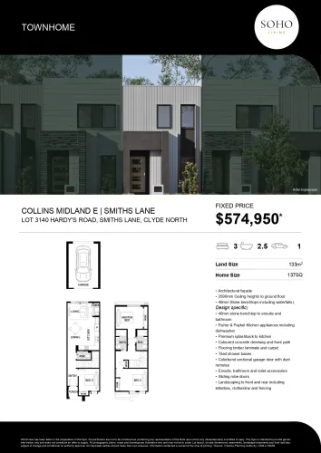 Alba Townhomes at Smiths Lane - Clyde North - Lot 3140