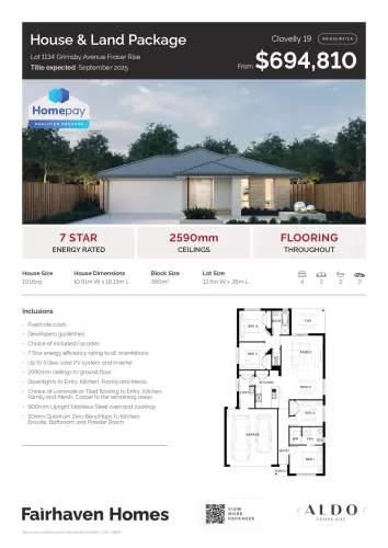 Aldo Estate - Fraser Rise - Lot 1134