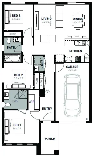 Botanical Estate - Mickleham - Lot 3203.1 Floorplan