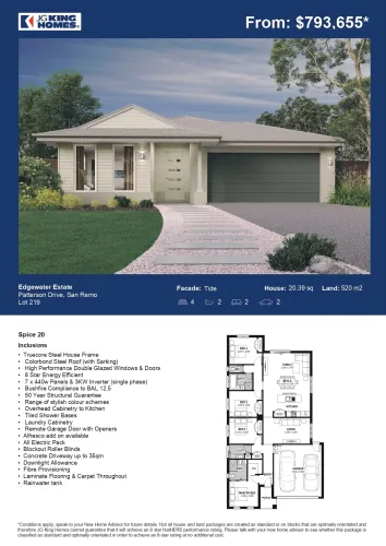 Edgewater Estate - San Remo - Lot 219