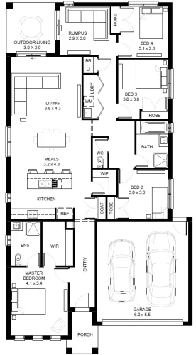 Heritage Estate - Moe - Lot 104 Floorplan