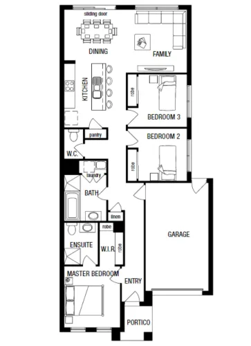 Lot 1012 Maluno Entrance by Metricon Homes Floorplan