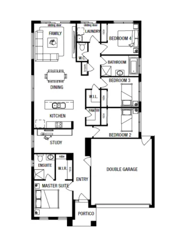 Lot 49 Mullungdung Road by Metricon Homes Floorplan