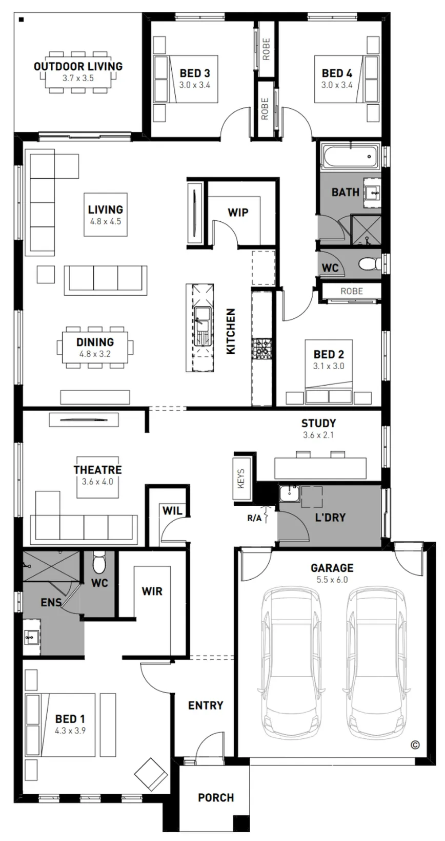 Lot 1224 Yarrabee Street by Homebuyers Centre VIC Floorplan