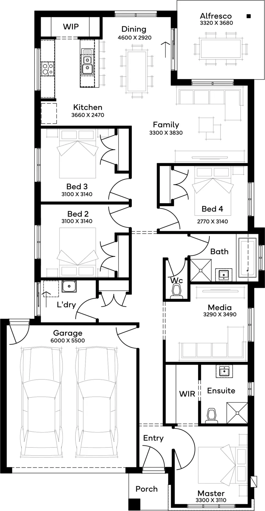 Lot 451 Lilywood Landings Estate by Simonds Homes Floorplan