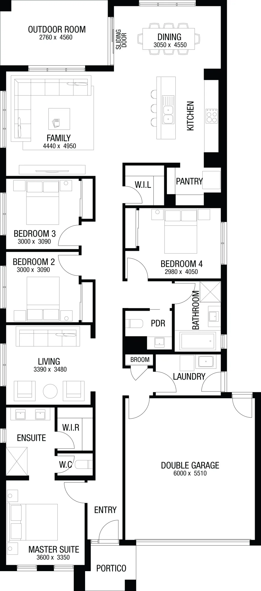 Lot 511 Moore Street by Metricon Homes Floorplan