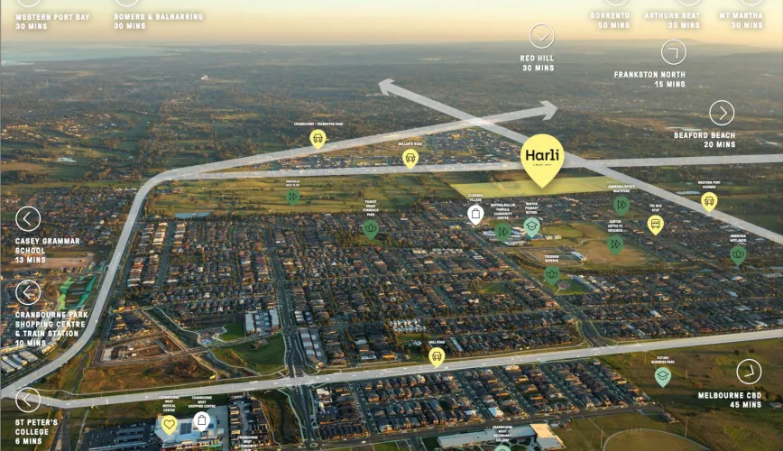 Harli Estate - Cranbourne Wes Location Map
