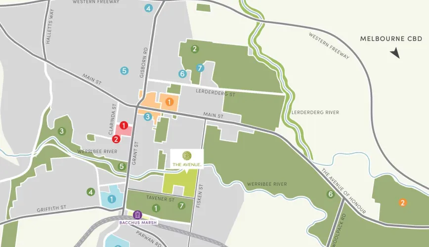 The Avenue Estate - Maddingley Location m Location Map