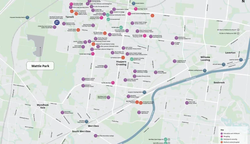 Wattle Park Estate - Tarne Location Map