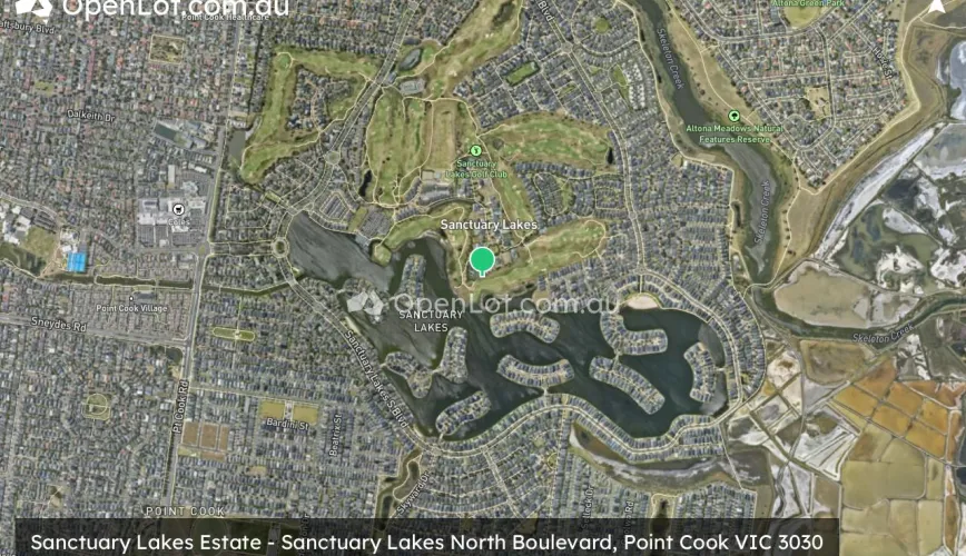 Satellite image for Sanctuary Lakes Estate - Sanctuary Lakes North Boulevard, Point Cook VIC 3030