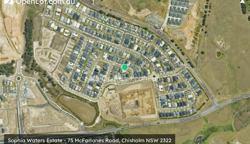 Satellite image for Sophia Waters Estate - 75 McFarlanes Road, Chisholm NSW 2322