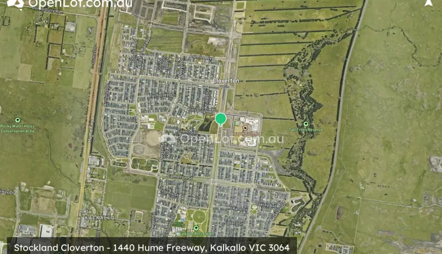 Satellite image for Stockland Cloverton - 1440 Hume Freeway, Kalkallo VIC 3064