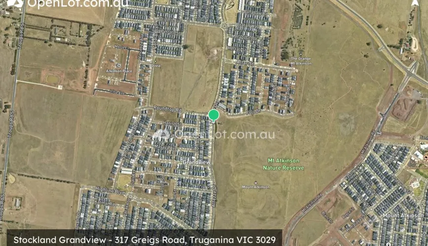Satellite image for Stockland Grandview - 317 Greigs Road, Truganina VIC 3029