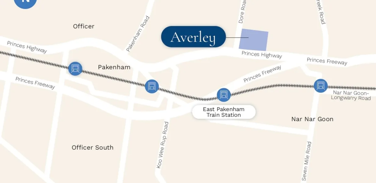 Stockland Averley - Nar Nar Goon North Location Map