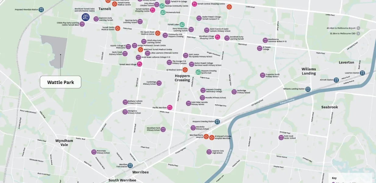 Wattle Park Estate - Tarne Location Map