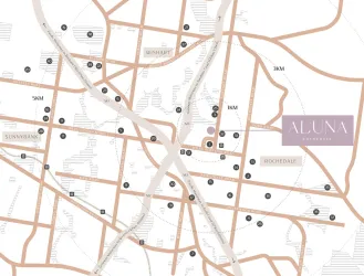Aluna Estate - Rochedale Location map