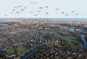 Ascot Collective Townhomes - Ascot Vale Aerial