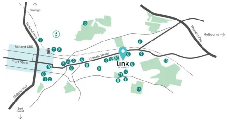Aurora Estate - Ballarat East Location map