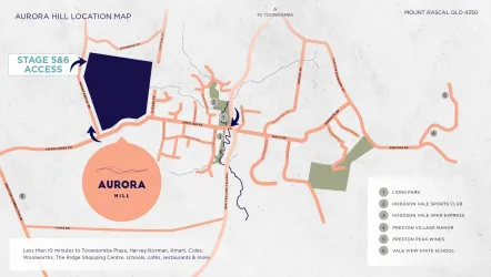 Aurora Hill Estate - Mount Rascal Location Map