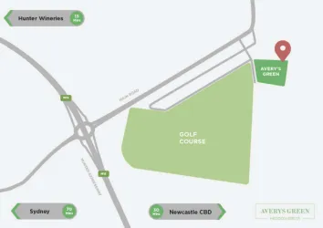 Avery's Green Estate - Heddon Greta Location map