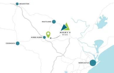 Avery-s Rise Estate - Heddon Gre Location Map