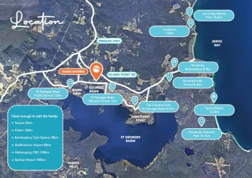 Basin Shores Estate - St Georges Basin Location map_0 