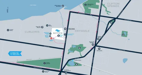Bayview Curlewis Location map