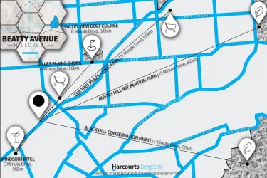 Beatty Avenue - Hillcrest Location Map