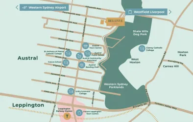 Bellevue Estate - Austral Location m Location Map
