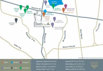 Bonds Lane Greenvale Location map