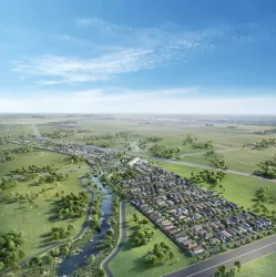 Botania Townhomes - Fraser Rise Aerial Render